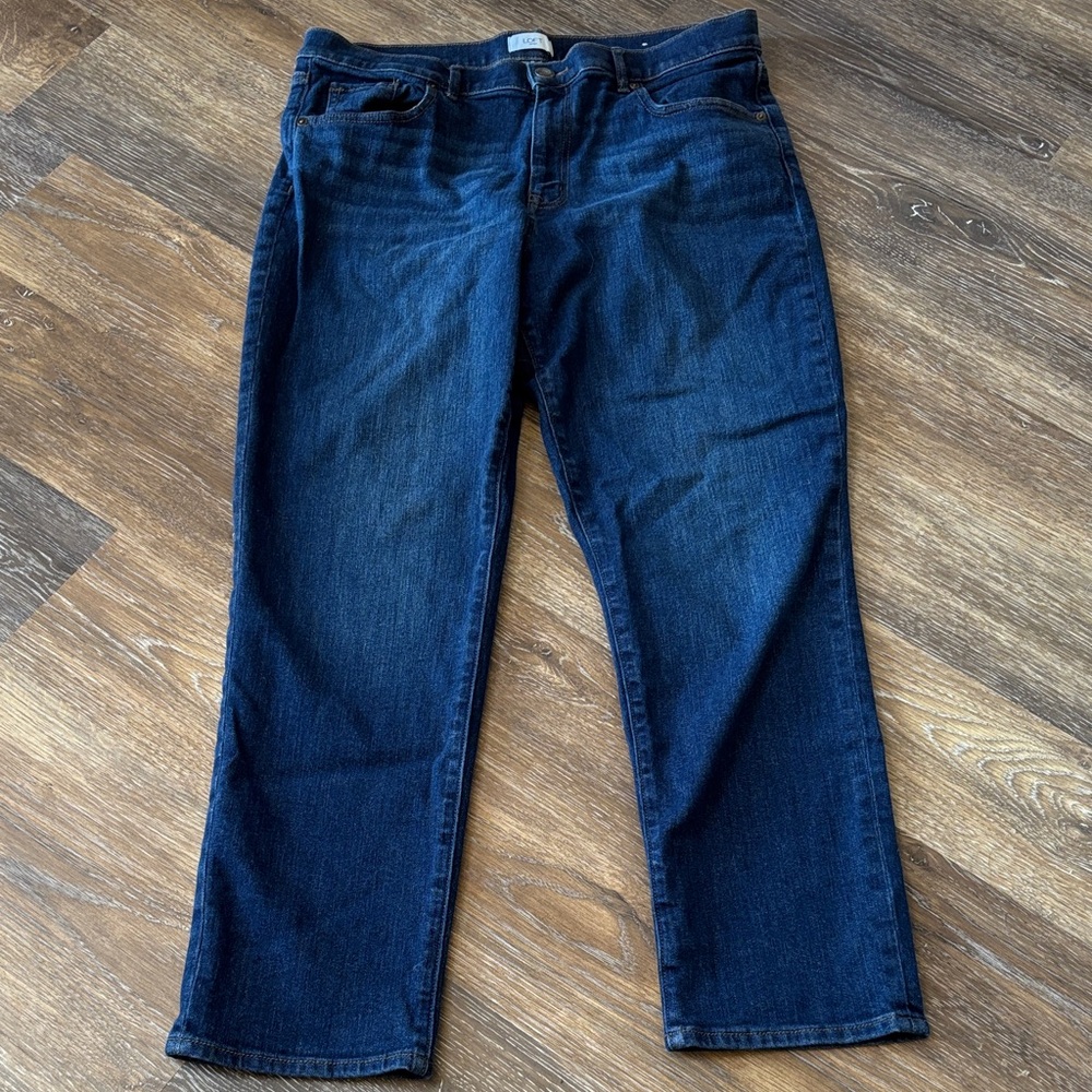 LOFT Deep Indigo Denim Pants 12